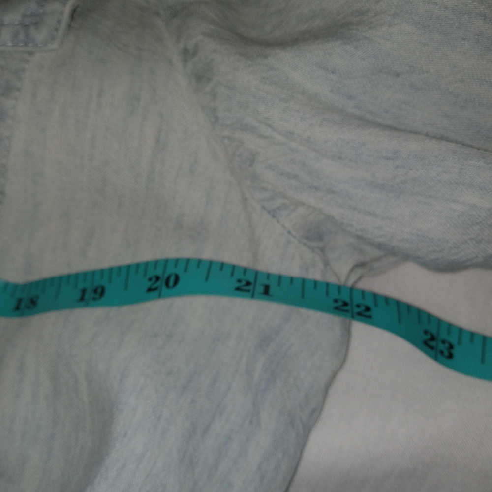 Chicos Blue Linen Blend Jacket 2 Large - Picture 8 of 8